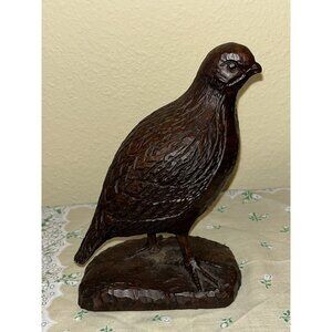Standing Quail Sculpture Figurine Red Mill 7" Brown Hunting Bird Watching